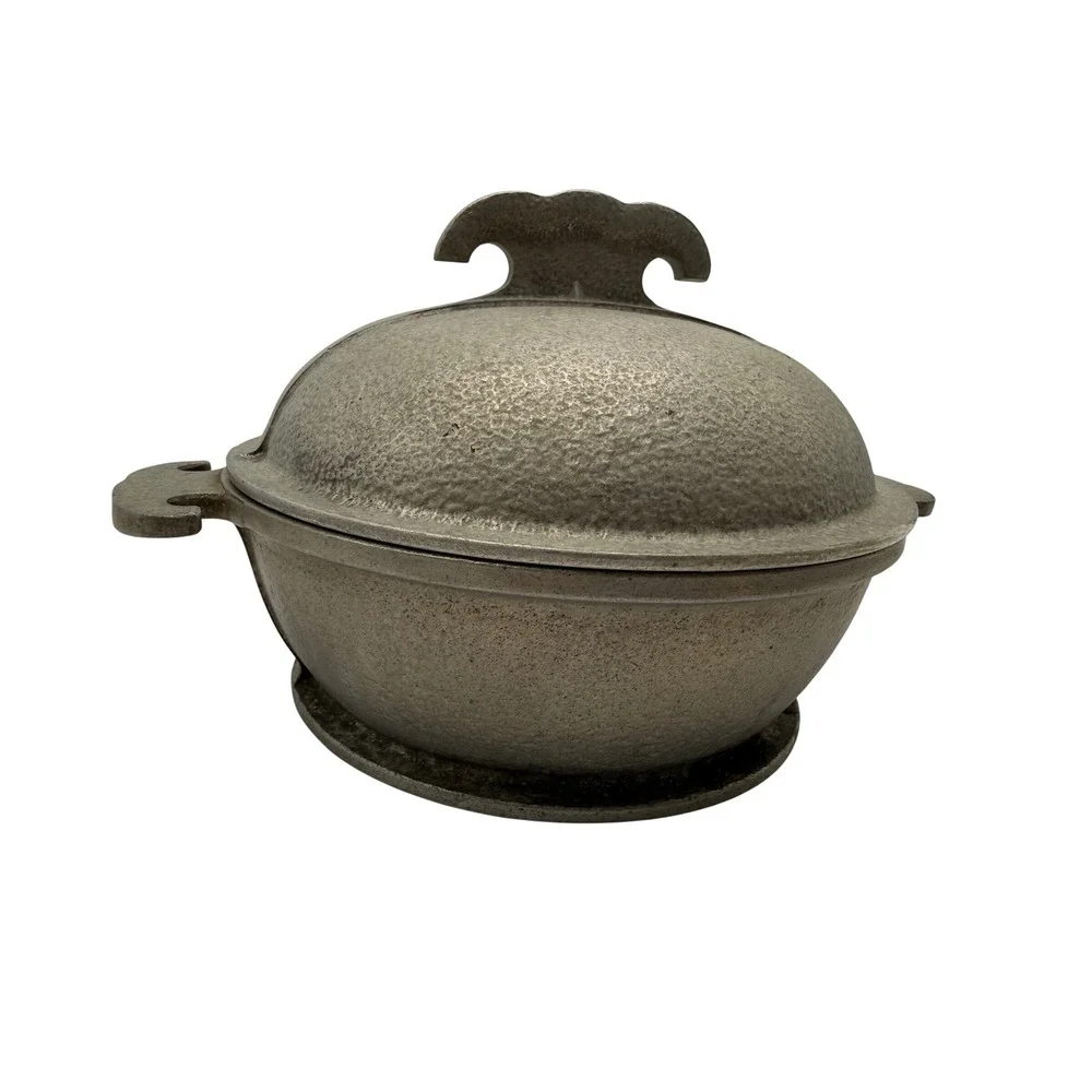 Guardian Service Hammered‎ Aluminum Cookware Lidded Dutch Oven 8in Mid Century